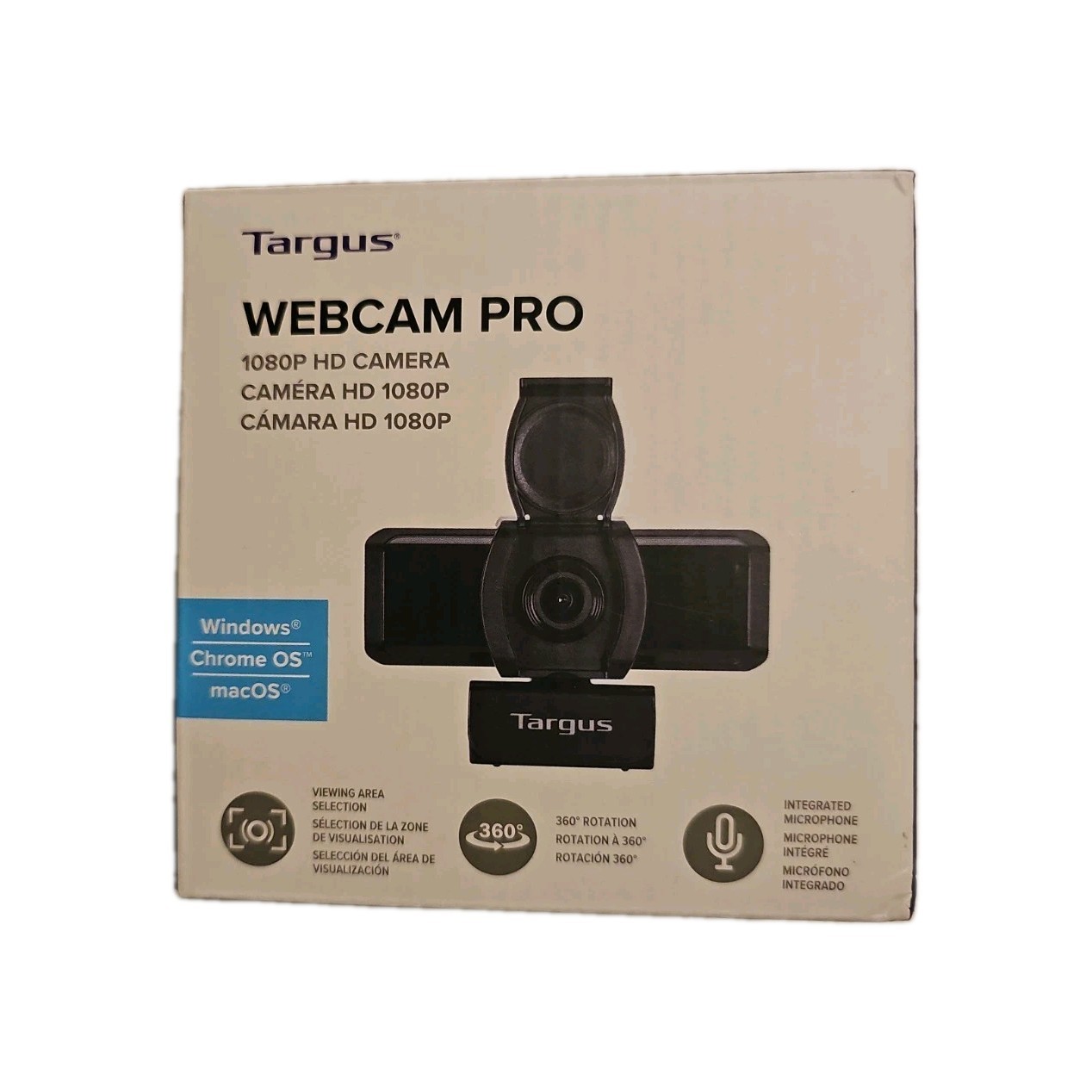 Targus Webcam HC437 Hypercam 1080P HD Camera with Integrated Microphone