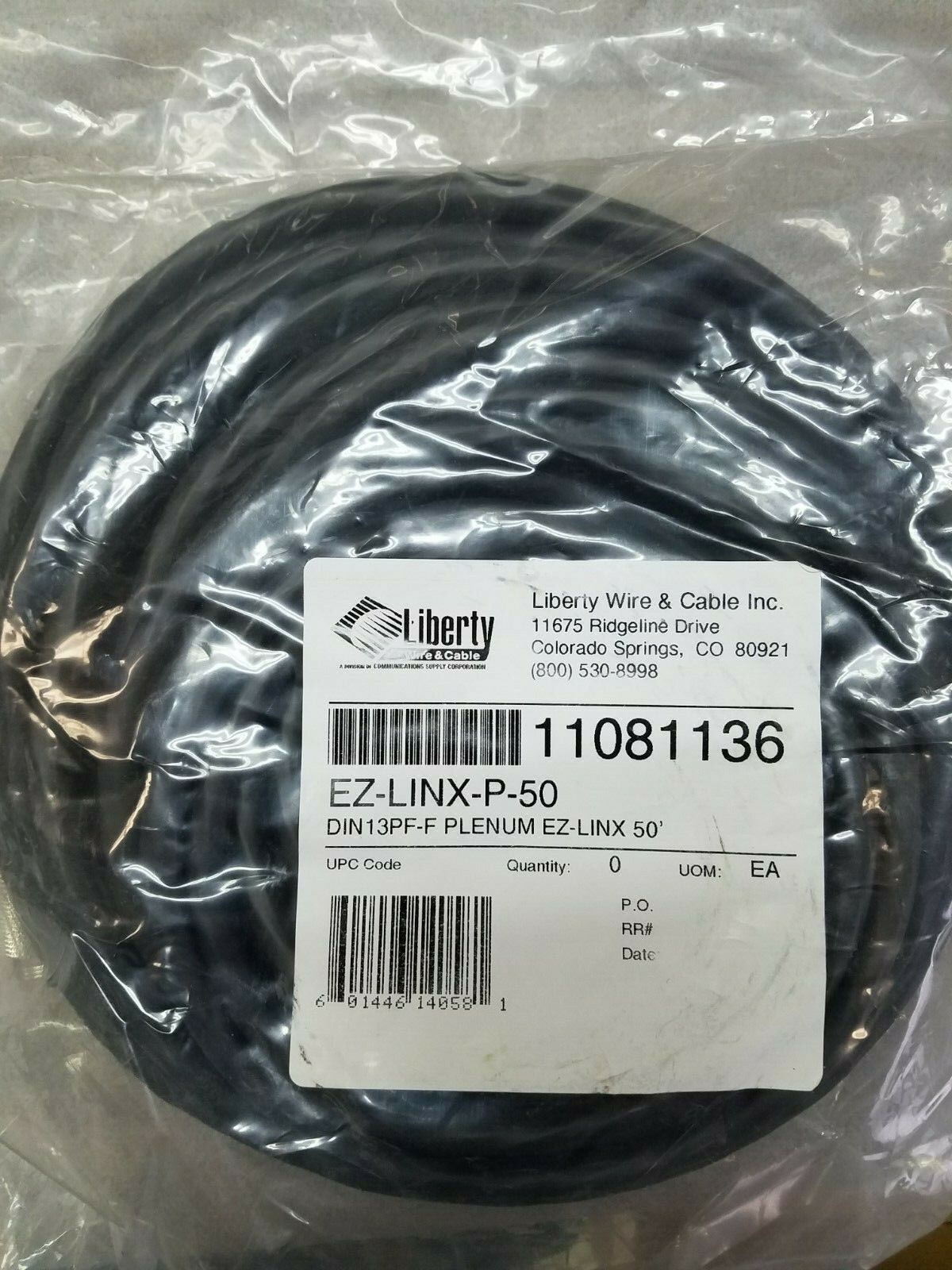 Liberty Cable DIN13PF-F, EZ-LINX-P-50 , DIN 13 MALE TO DIN 13 PIN FM, PLEN 50 FT
