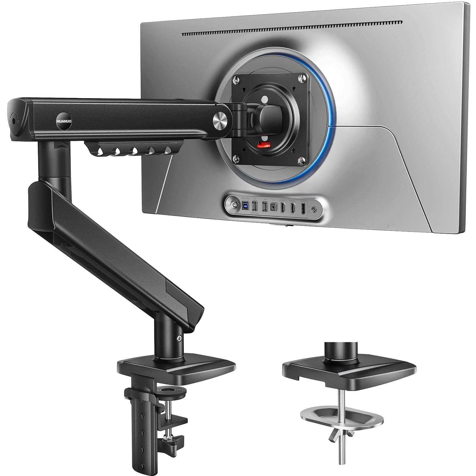 FlowLift™ Pro Monitor Arm for 13–32" Screens, MechaSpring Monitor Mount