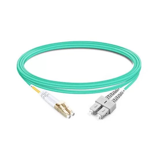 [2pcs] 5M LC UPC-SC UPC Duplex OM3 50/125 Fiber Cable Patch Cord LSZH 2.0mm LAN