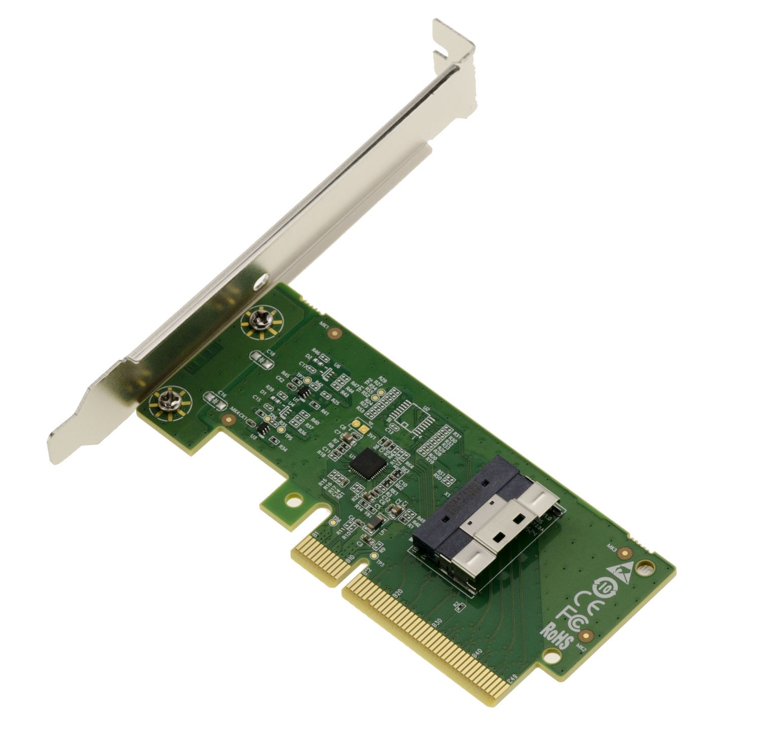 PCIe 4.0 Controller Card Adapter To Slim SAS SFF-8654 8i For NVMe M2 SSD