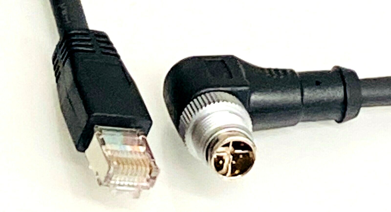 M12 X Code 315 degree Exit - Rj45  Cat6A cable 10 meters Industrial Ethernet