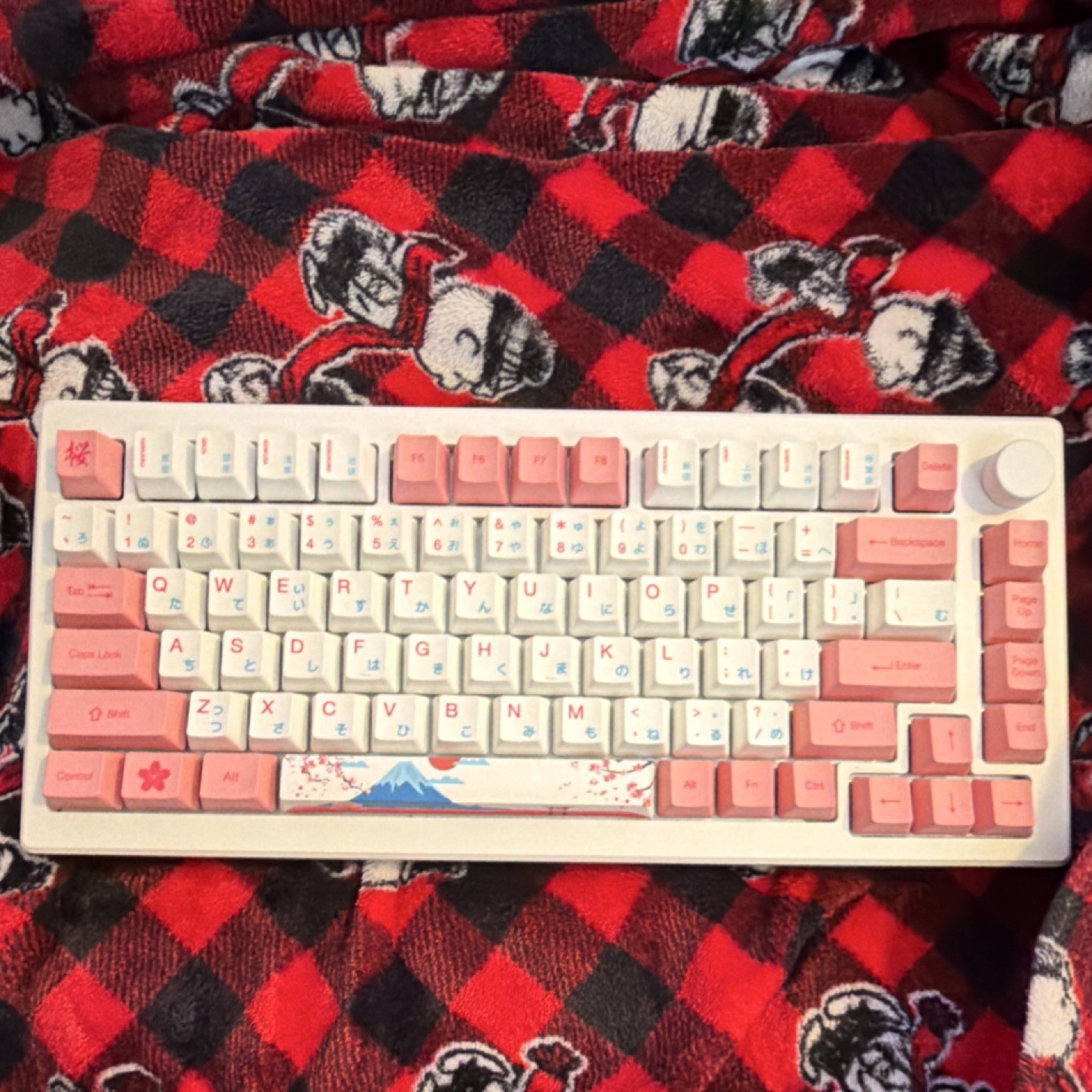Akko MOD007B Mechanical Keyboard White Pink QWERTY Japanese English