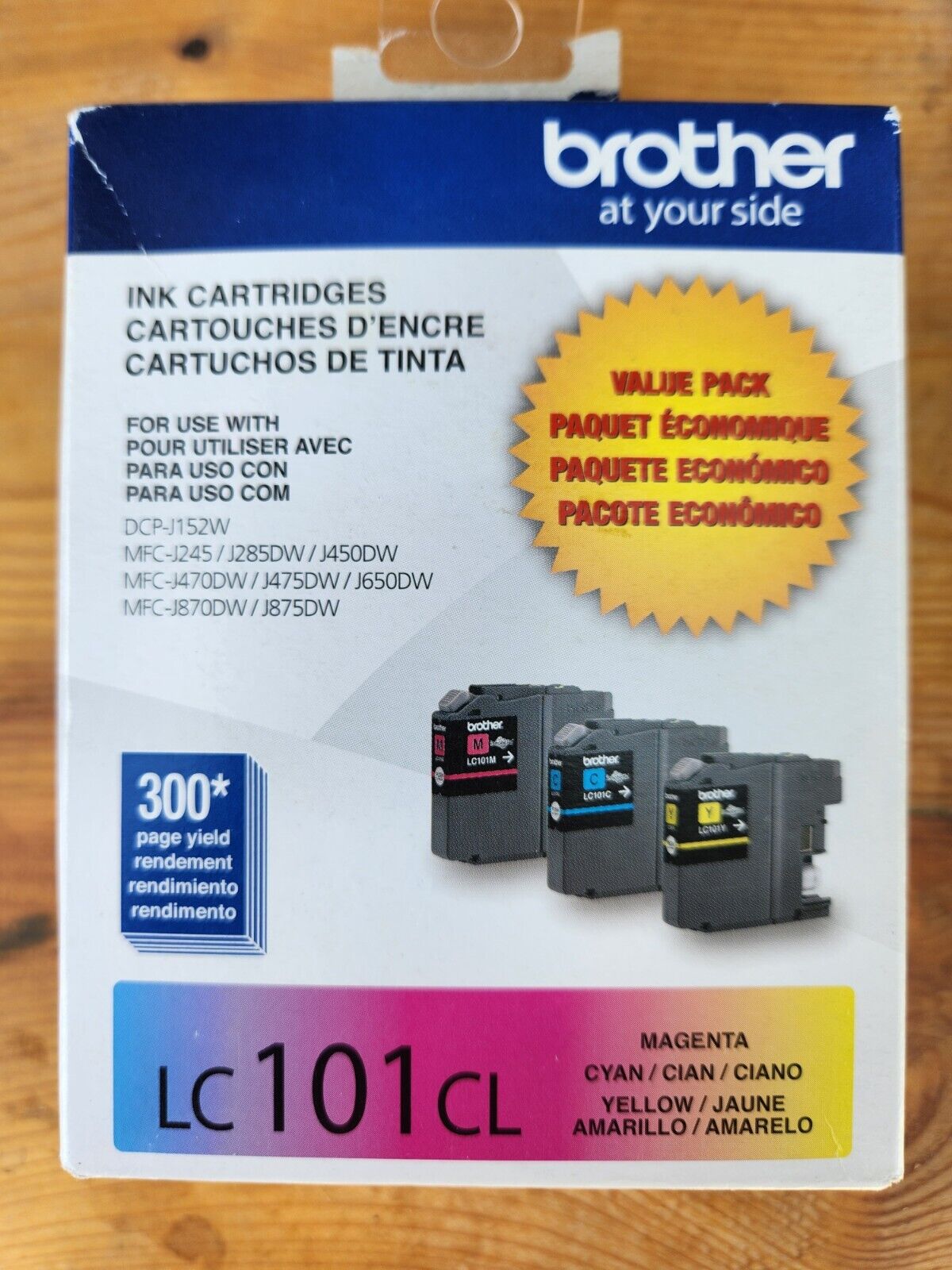 Brother LC30333PKS XXL 3-Pack Printer Ink Cartridges Yellow Cyan Magenta EXPIRED