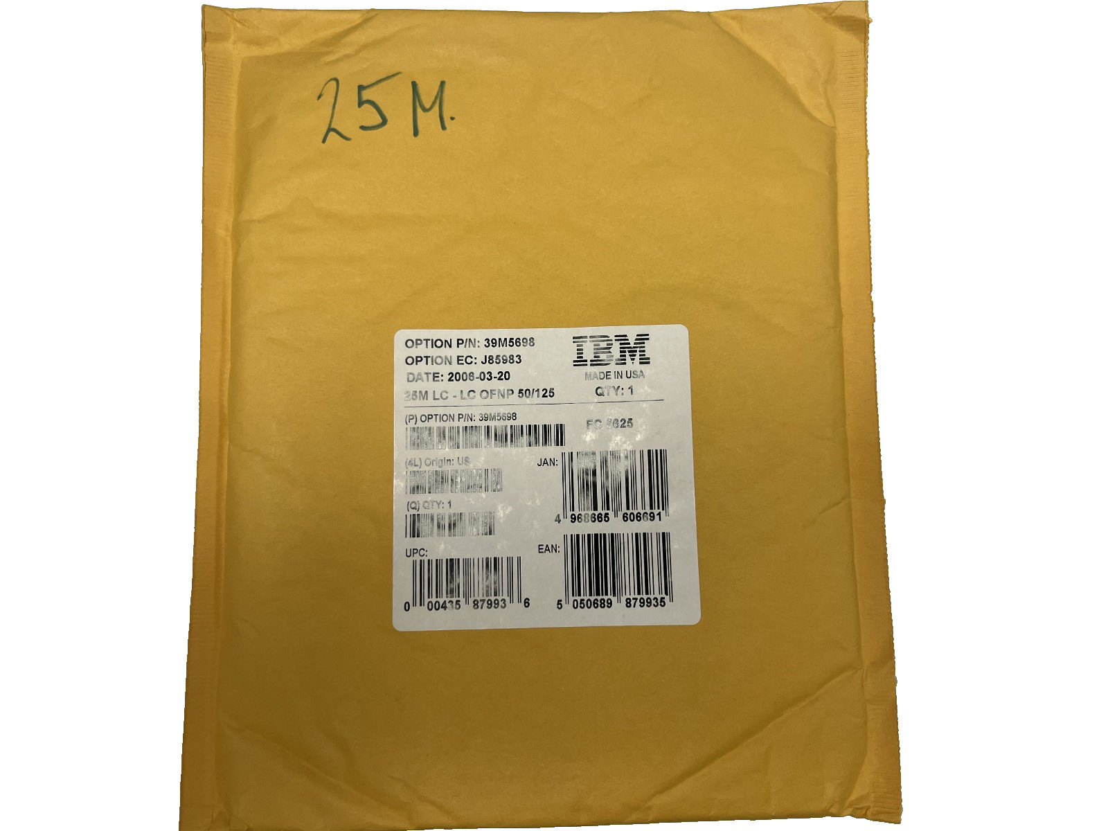 QTY 6 NEW  IBM 39M5698 25M LC To LC Fibre Channel Cable