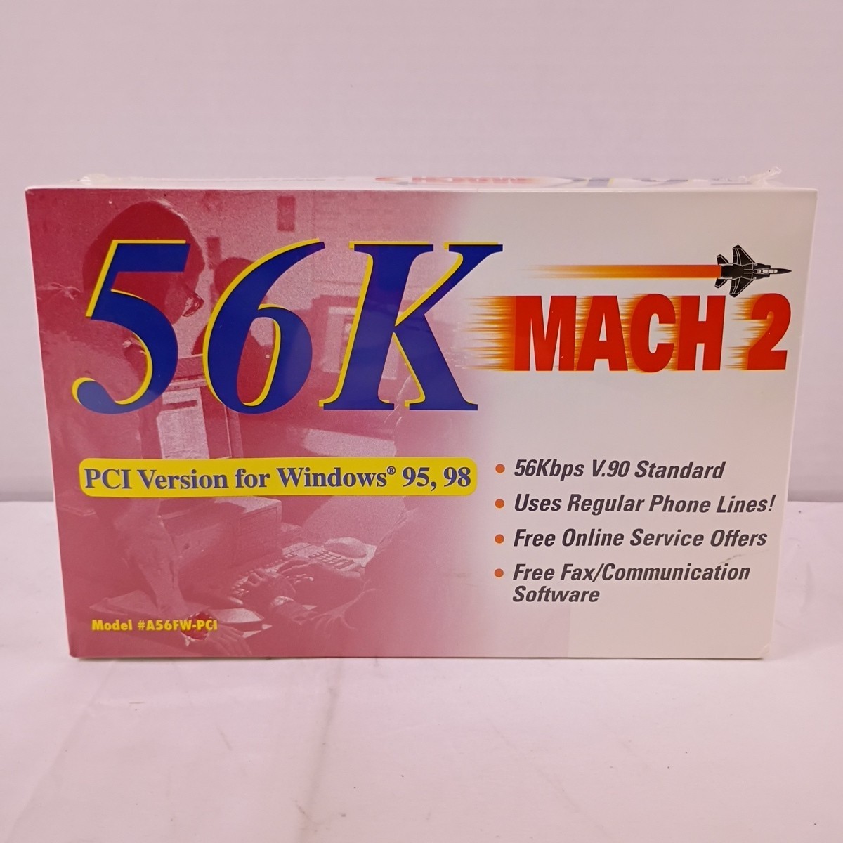 56K MACH 2 Internal Data/Fax Modem PCI Version Windows 95,98 A56FW New & Sealed 