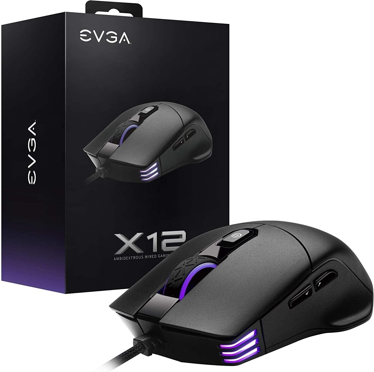 EVGA X12 Wired Optical Gaming Mouse - Black