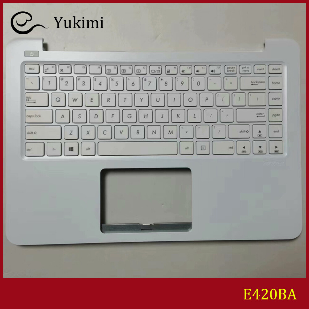 FOR ASUS E420BA White C Shell Cover Upper Palmrest without Backlit Keyboard