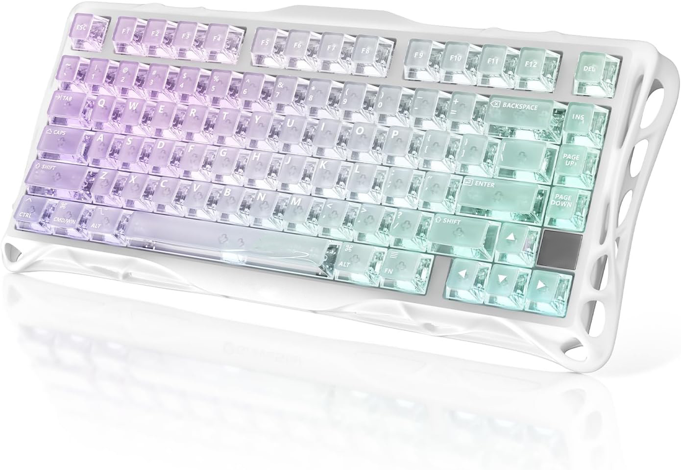 75% Wireless Mechanical Gaming Keyboard RGB, Hot-Swappable Switches Gasket Mount