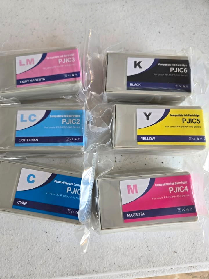 Compatible PJIC2-PJIC6 Inkjet Ink Set for Primera PP-50/PP-100, 5 Colors