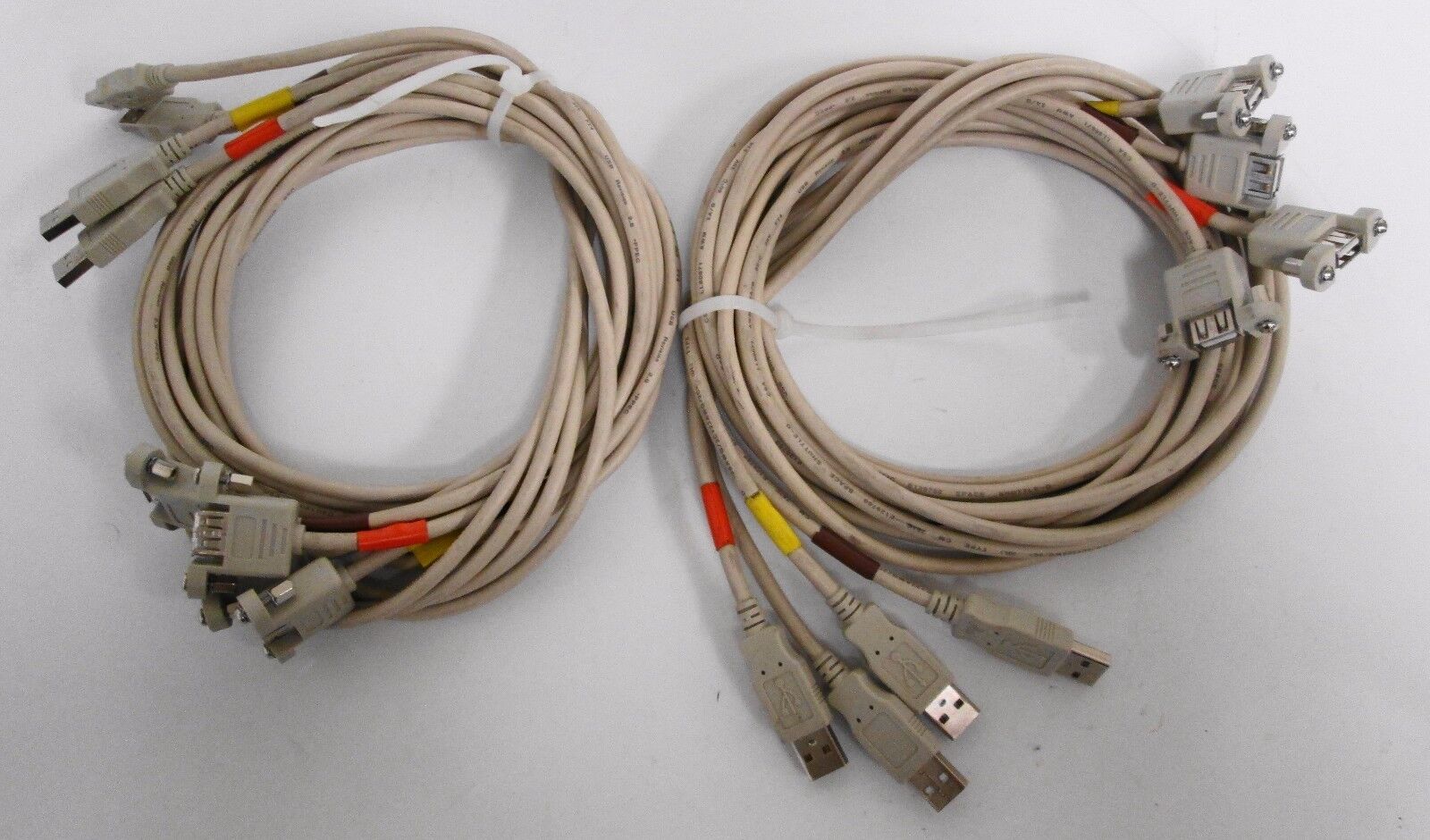 Space Shuttle-D E129760 USB Type A to Mounted USB Type A Cables (Lot of 8)
