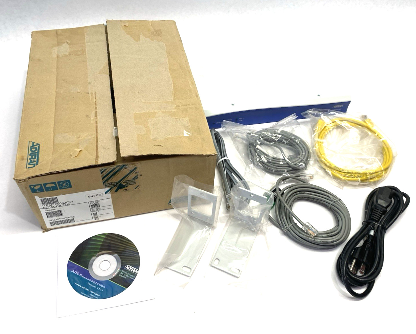 Adtran 1200820E1 NetVanta 3430 Modular Access Router - Single-slot Dual Ethernet