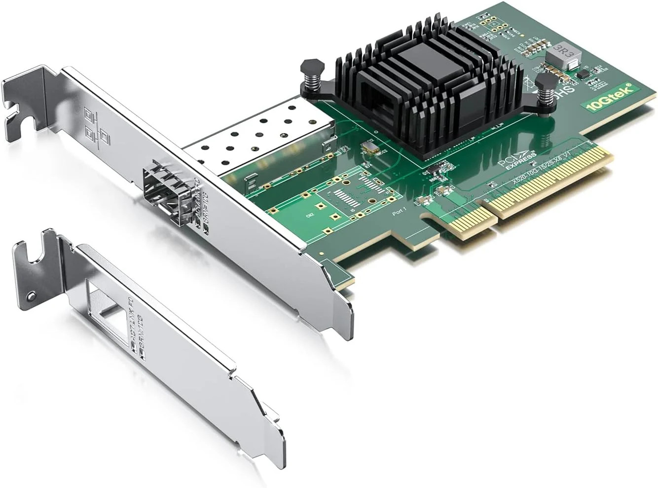 10Gtek 10Gb PCI-E NIC Network Card, Single SFP+ Port, with Intel 82599EN Control