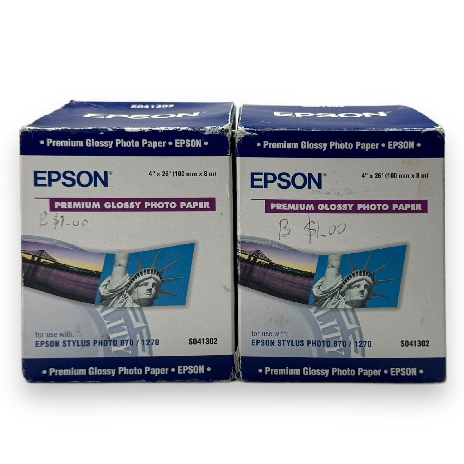 EPSON STYLUS Premium Photo Paper 4" x 26' - SO41302 - Lot of 2