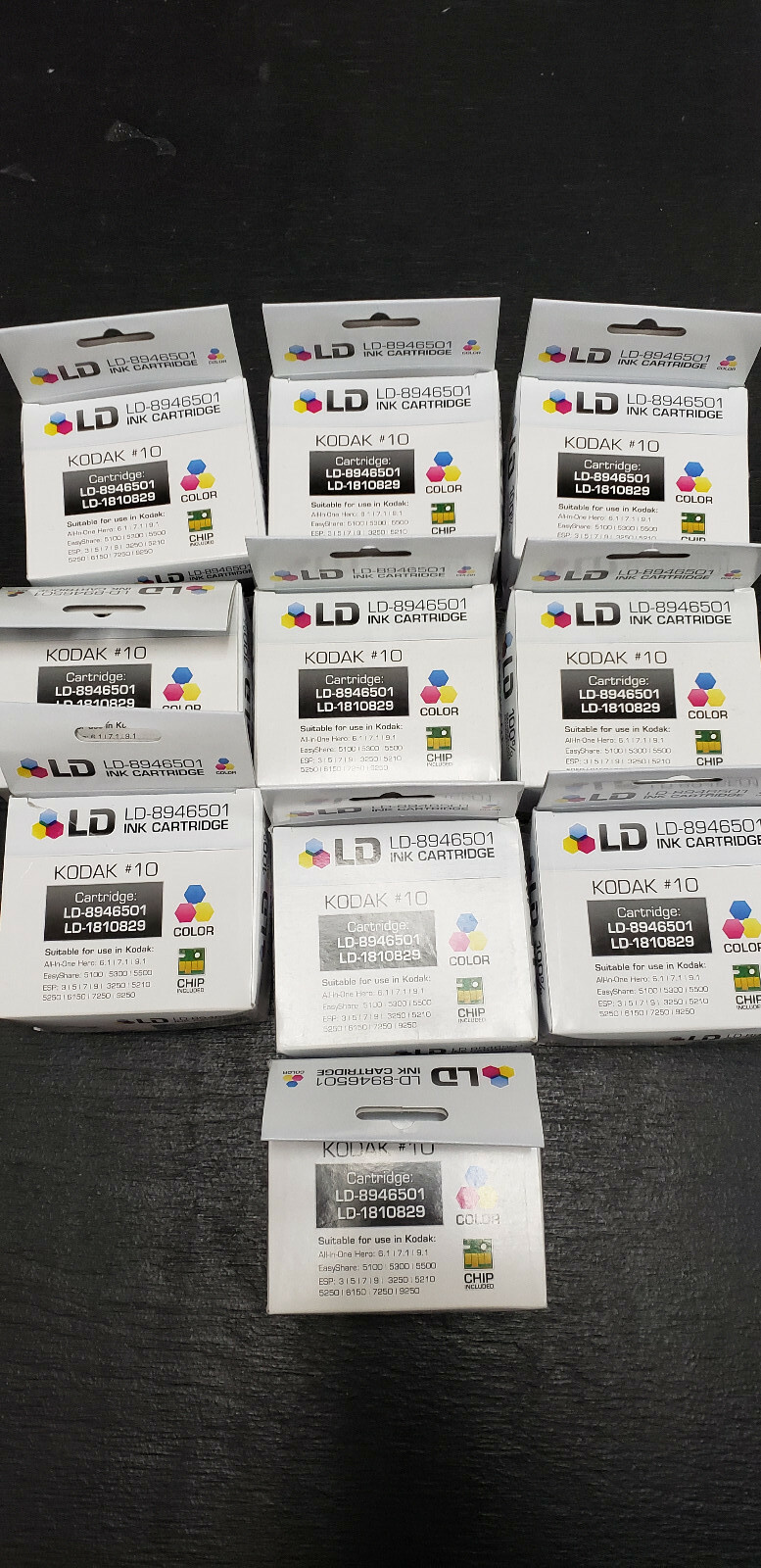 LD 8946501 #10 10 Color Ink Cartridges for Kodak Hero 9.1 6.1 7.1 EasyShare 5100