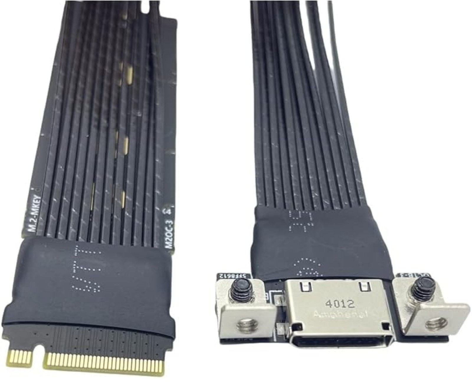 M.2 NVMe M Key to Oculink 4i / SFF8611 Extension Cable PCIe4.0 X4 Gen3 4 Comp...