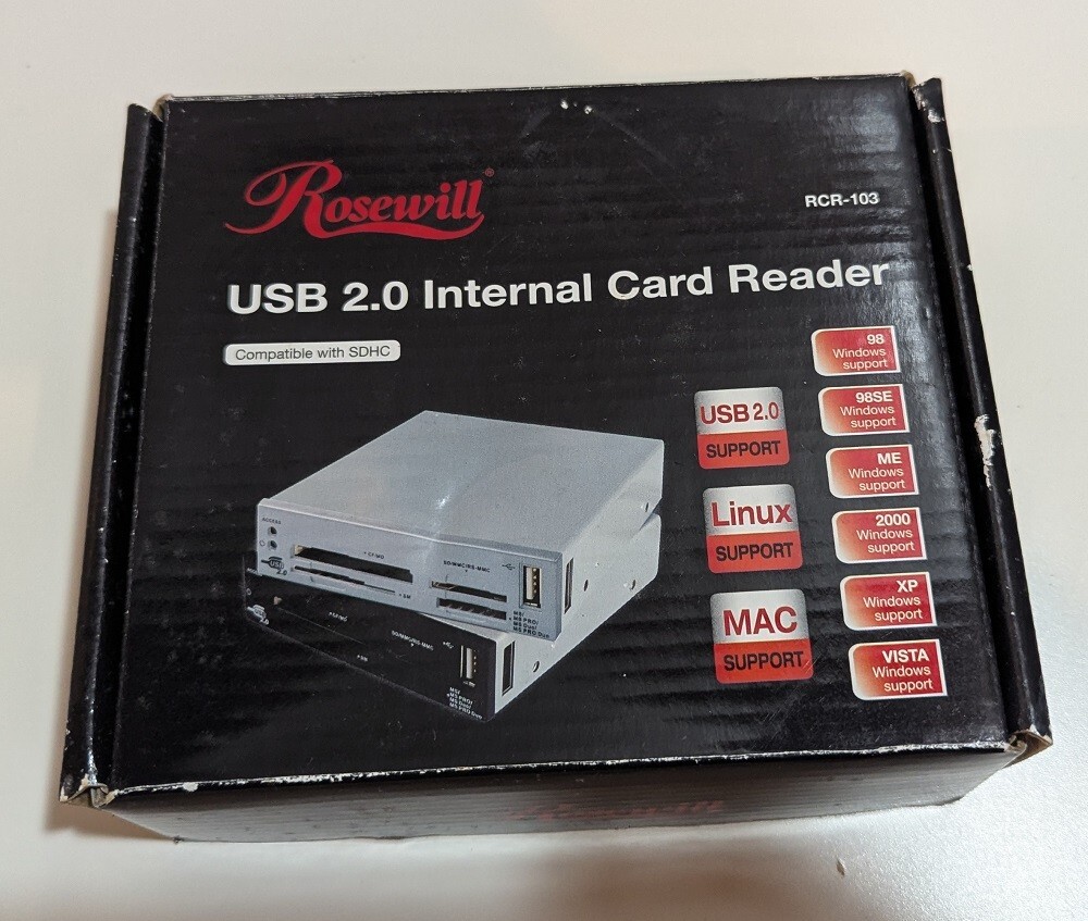 Rosewill RCR-103 USB 2.0 Internal Card Reader Compatible With SDHC