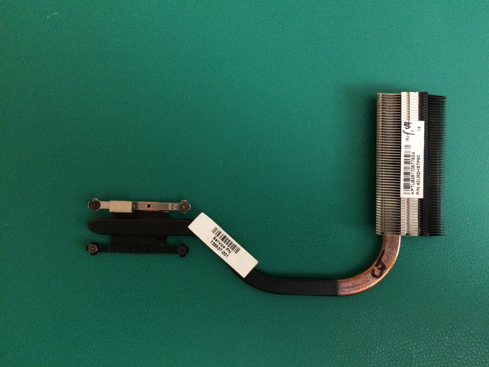 HP Laptop Heatsink - Service PN: 739537-001