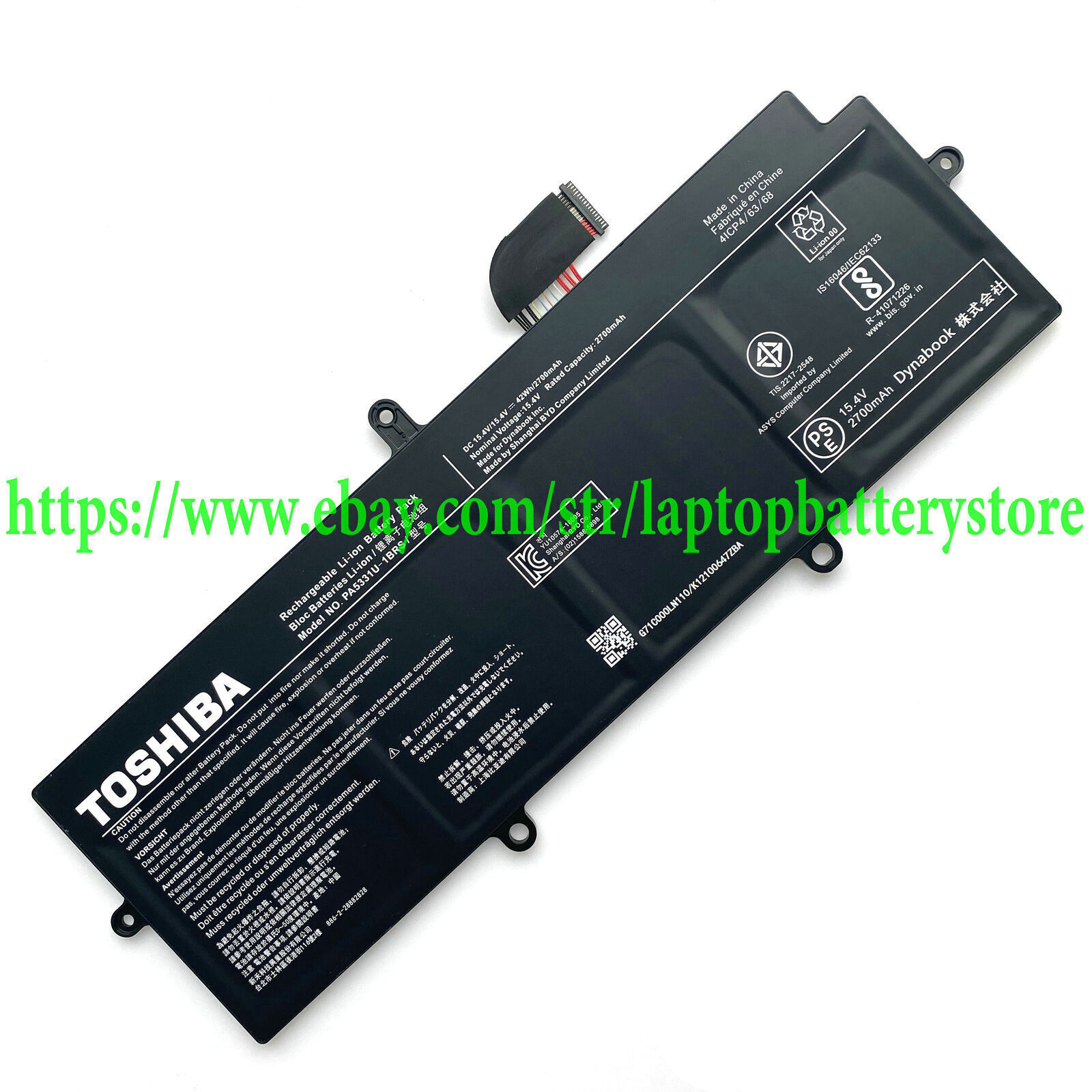 Genuine PA5331U-1BRS Battery For Toshiba dynabook Portege R30 A30-E A30-E-174