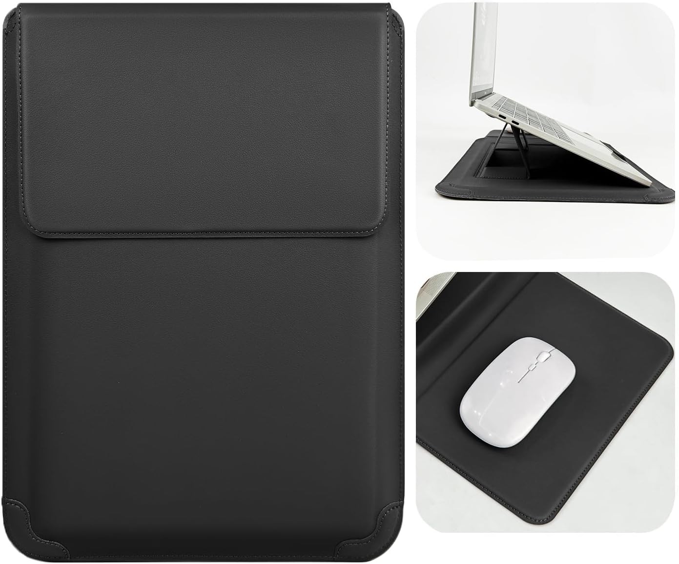 Slim Soft Sleeve Case with Stand for 13 Inch Laptops - Fits MacBook Pro/Air & Mo