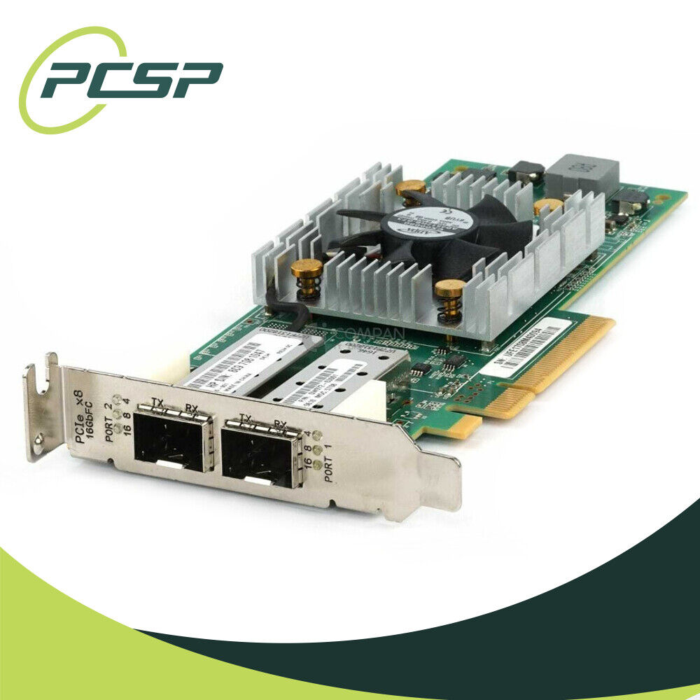 HP QLogic QLE2662 16Gb SFP+ Dual Port HBA Network Adapter HD8310405 699765-001