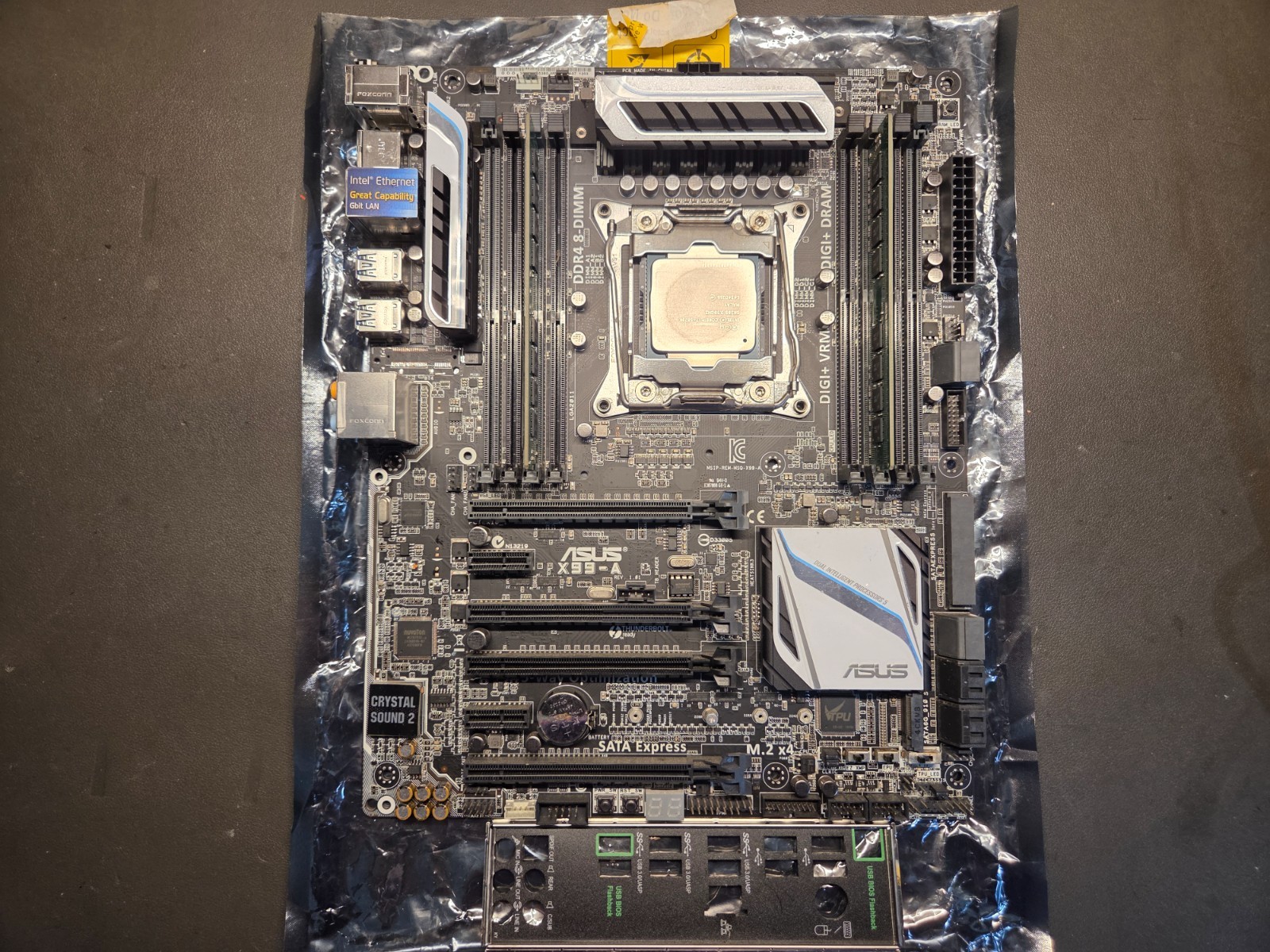 ASUS X-99-A Rev 1.01 Motherboard + Core i7-5820K CPU + 16GB RAM + IO Shield