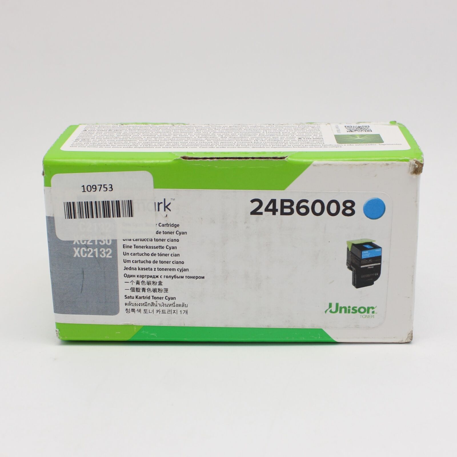 Lexmark 24B6008 Genuine Toner Cartridge Cyan 