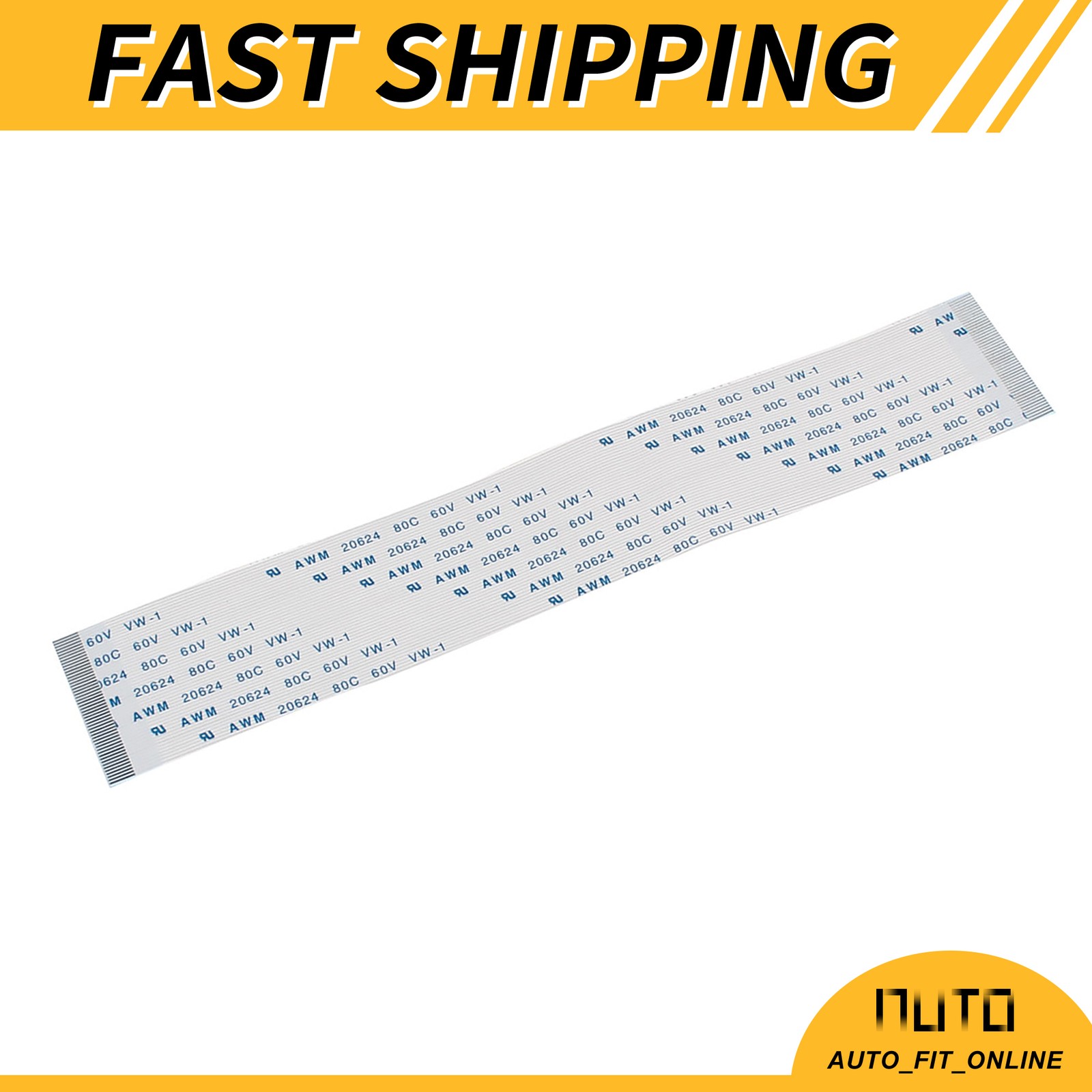 A Type AWM 20624 80C 60V VW-1 50pin FFC Flexible Flat Cable 150mmx0.5mm 1 Pc