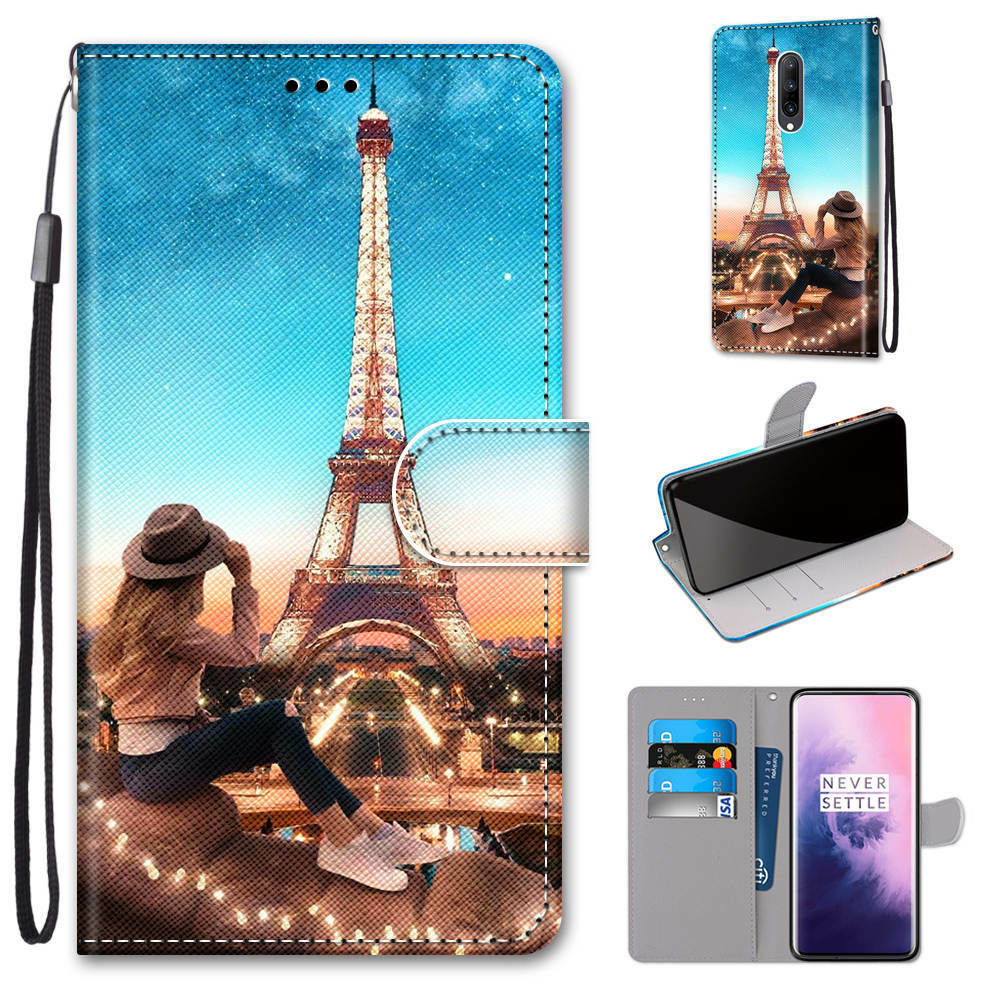 Printed Cat Wolf Skull Girl Wallet Cover Case For S26 S25 S22 S21 S24 S23 Ultra