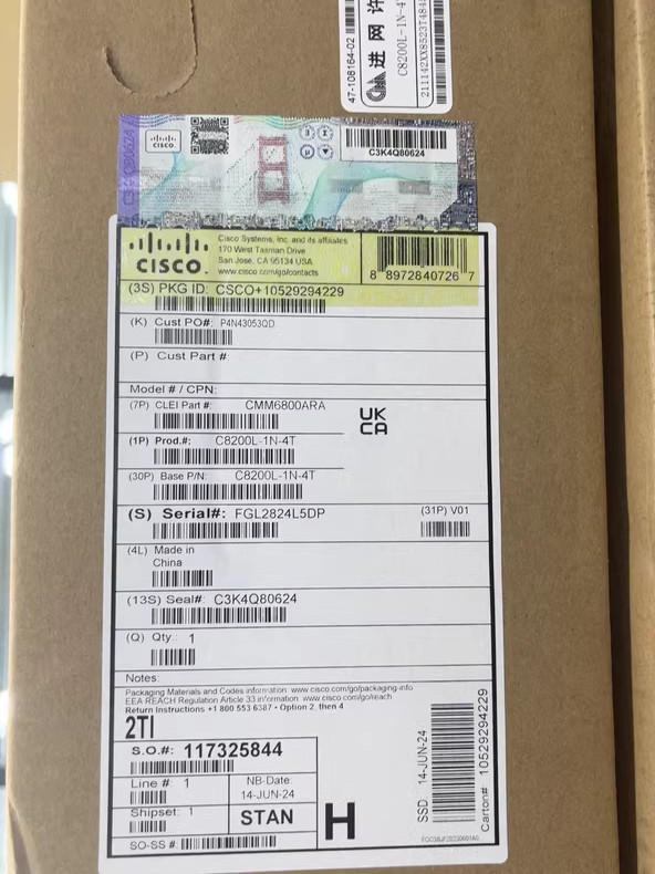 Cisco C8200L-1N-4T Catalyst 8200L Router 4x1G WAN Ports New