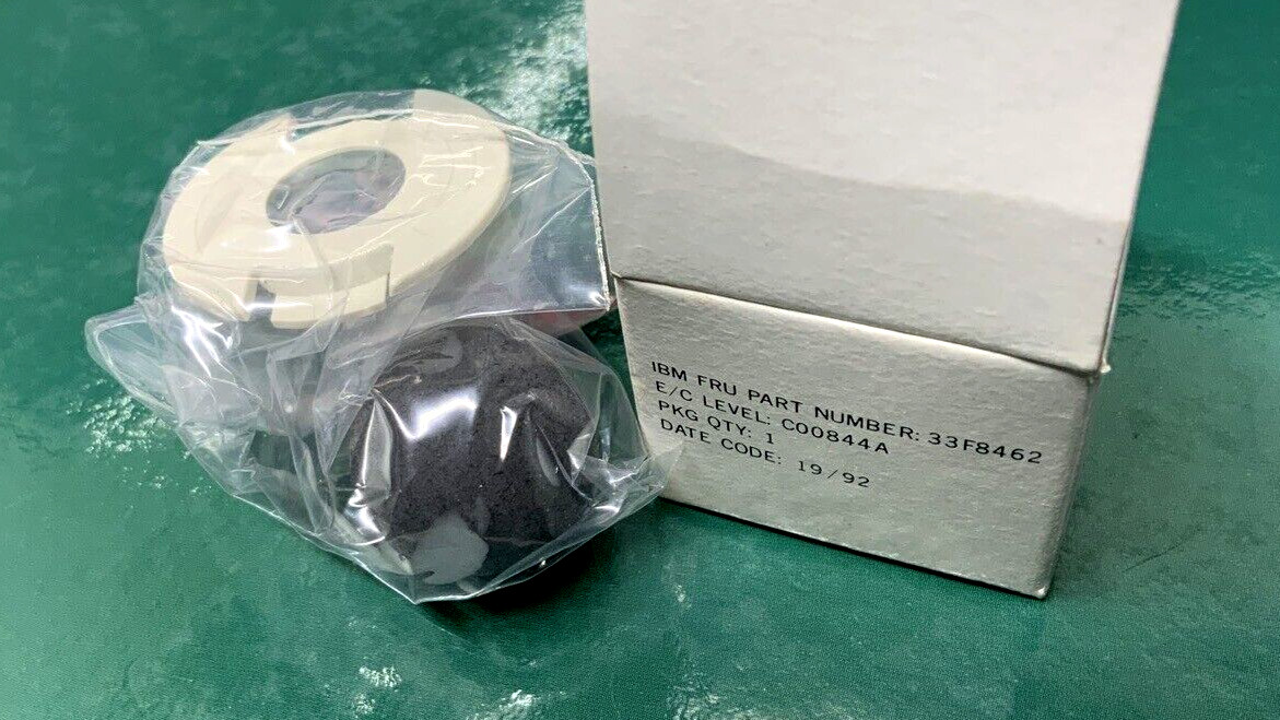 VINTAGE FOUR ORIGINAL IBM MOUSE PART BALL & COVER FRU P/N 33F8462 E/C C00844A