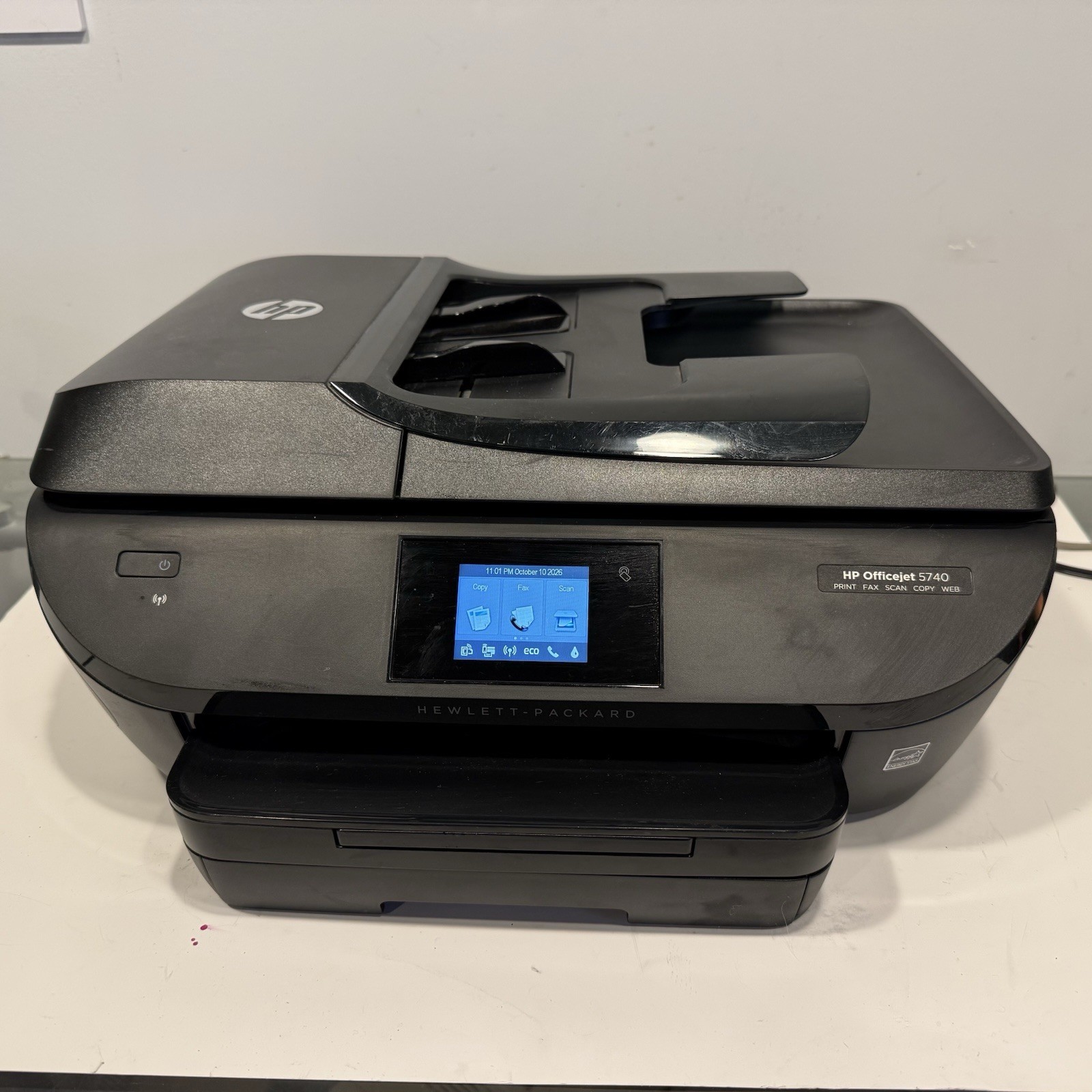 HP Officejet 5740 Wireless All-in-One Printer Print Tested No Ink 3,113 Pages