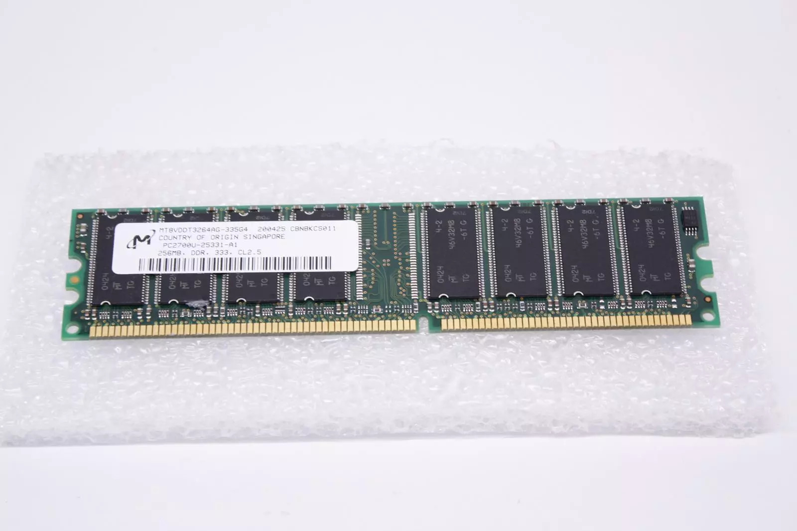 DESKTOP DIMM DDR PC2700(333) UNBUF 2.5v 1RX8 184P 32MX64 32mX8 CL2 Tested Workin