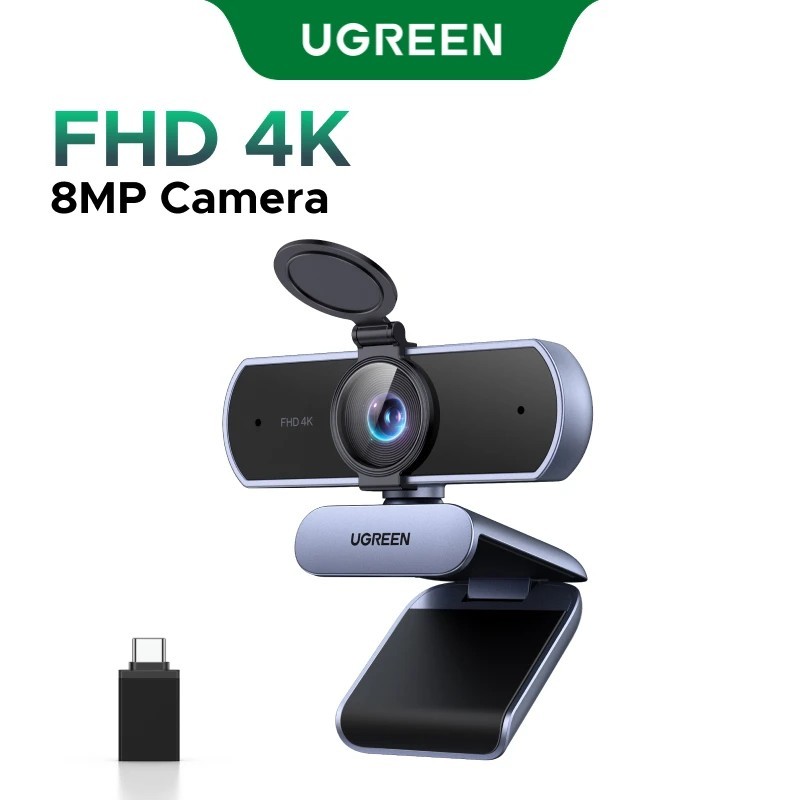 4K FHD 1080P Webcam 8MP Auto Focus Dual AI Noise-Cancelling Mics USB - UGREEN