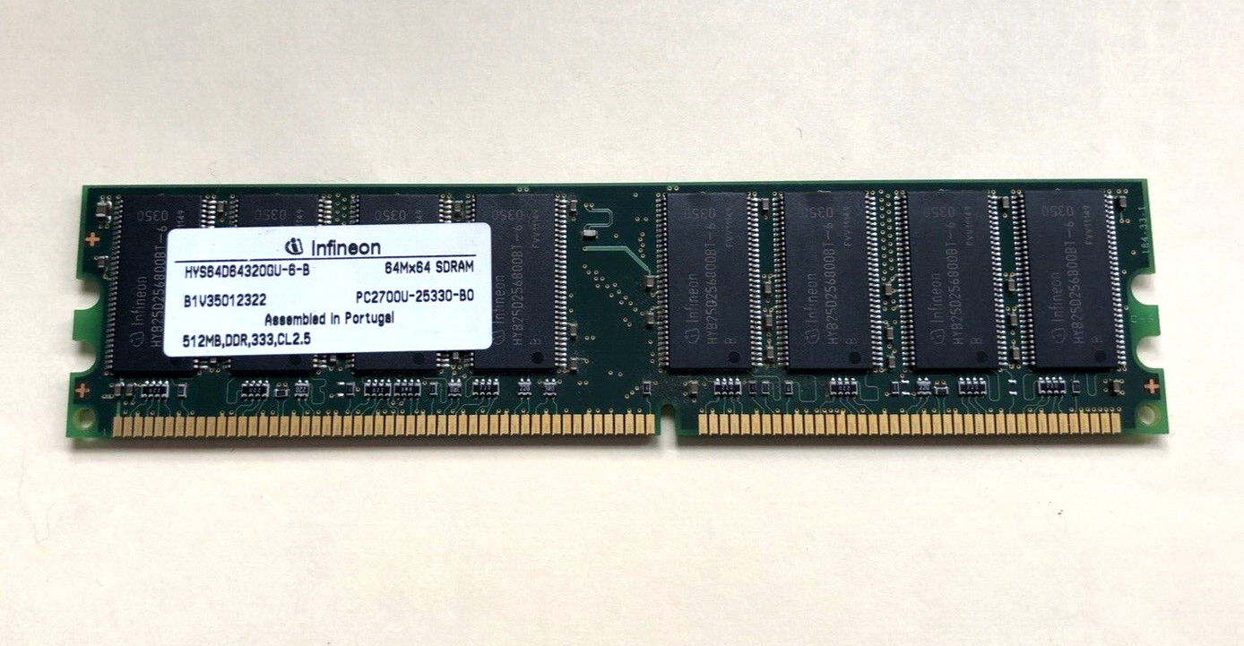Infineon HYS64D64320GU-6-B SDRAM 64Mx64 DIMM Memory for PC