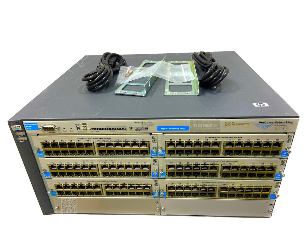 J8773A I LOADED HP ProCurve 4208vl Switch + J8765B Modules J4839A Power Supplies