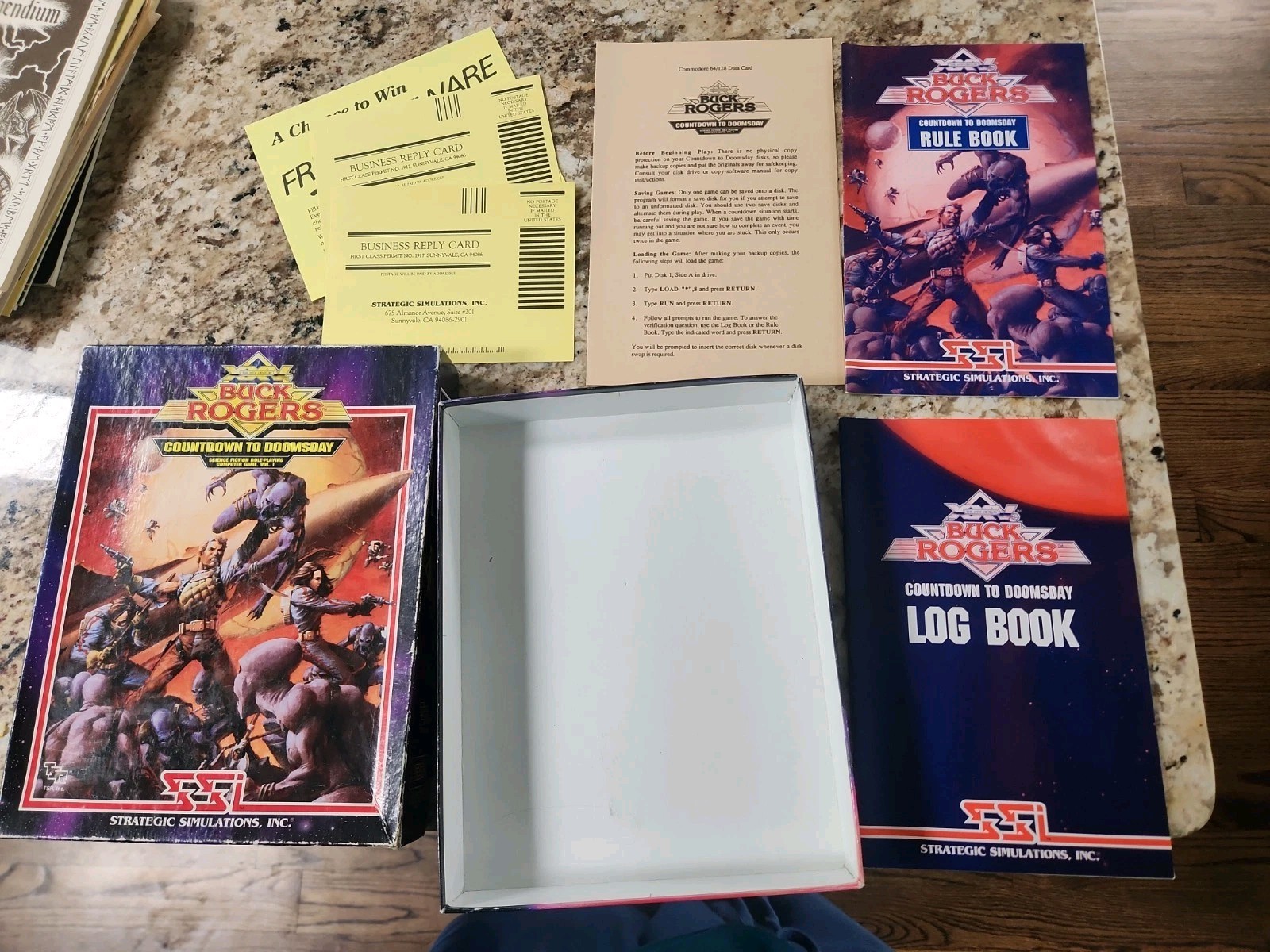 *** Commodore C64 -- BUCK ROGERS Disk Version (empty box And Manuals Only ) ***