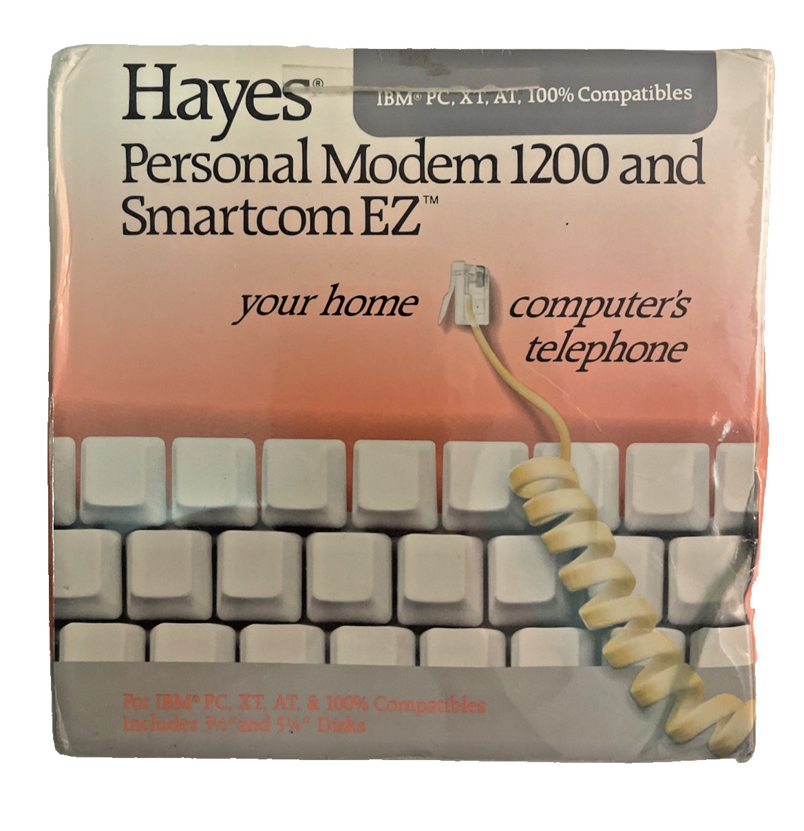 Vintage HAYES Personal Modem 1200 & Smartcom EZ in box Factory Sealed  & NEW