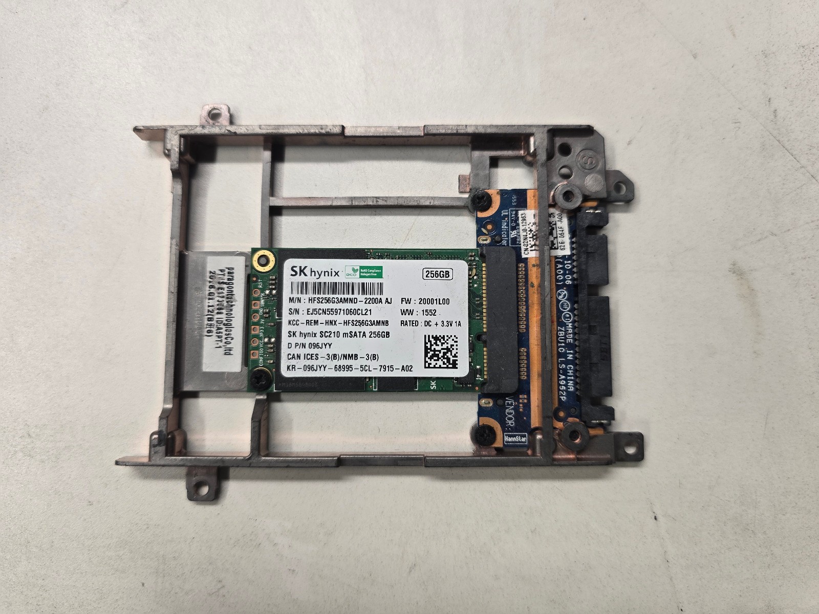 Sk Hynix 256GB SC210 mSATA SSD Solid State Drive