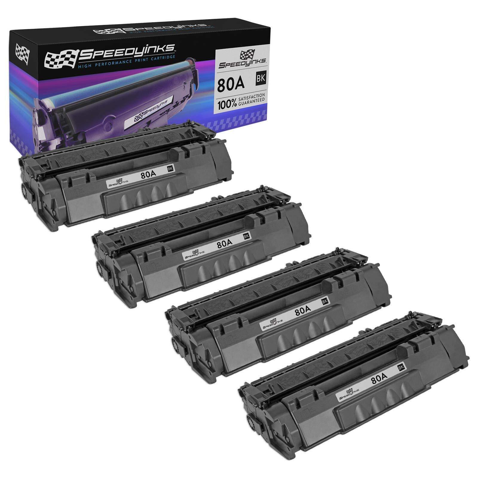 SPEEDY 4PK Replacement for HP 80A Toner Cartridge CF280A 80X CF280X SY Black