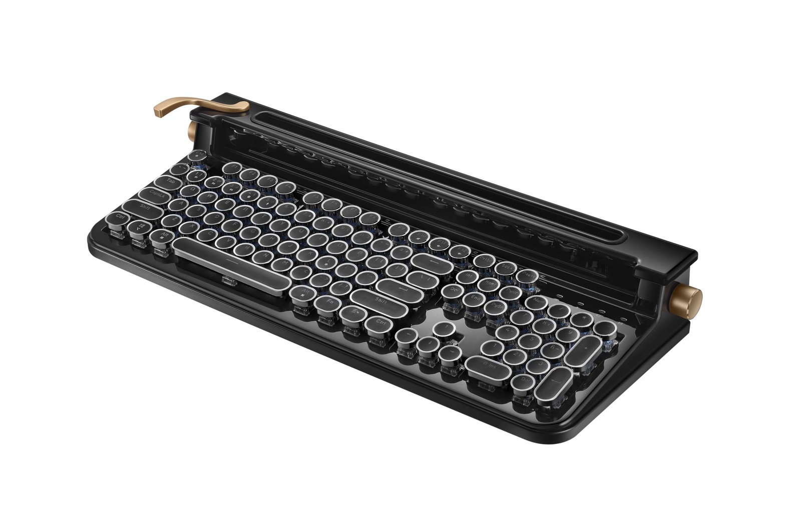 FINEDAY Keyboard 2.0 Plus, 2.4G Wireless & Bluetooth, 104 Keys, Blue Black