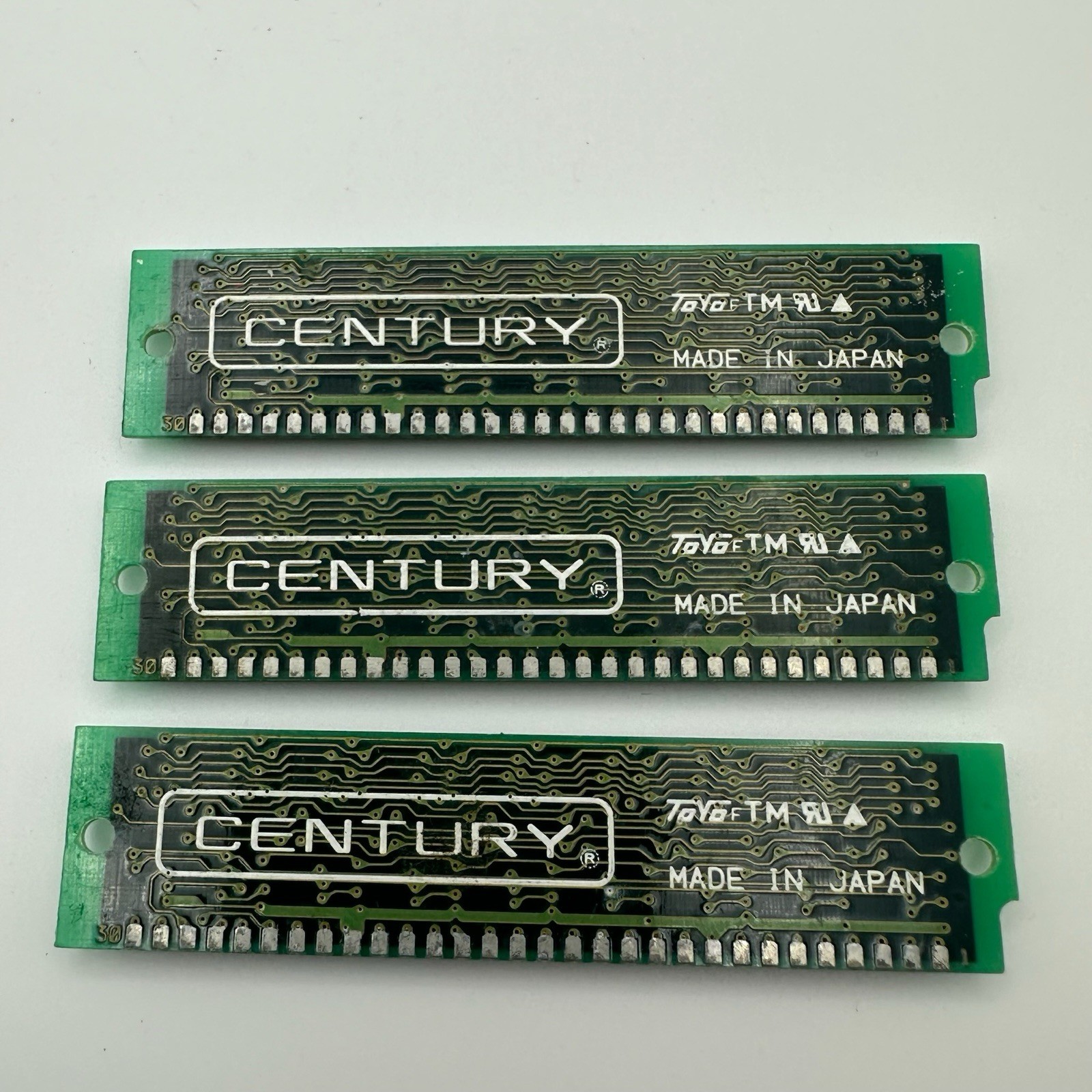 Century 1MB 30 Pin SIMM RAM Lot 3 80ns 9 Chip Parity Toshiba Japan 386 486 Mac