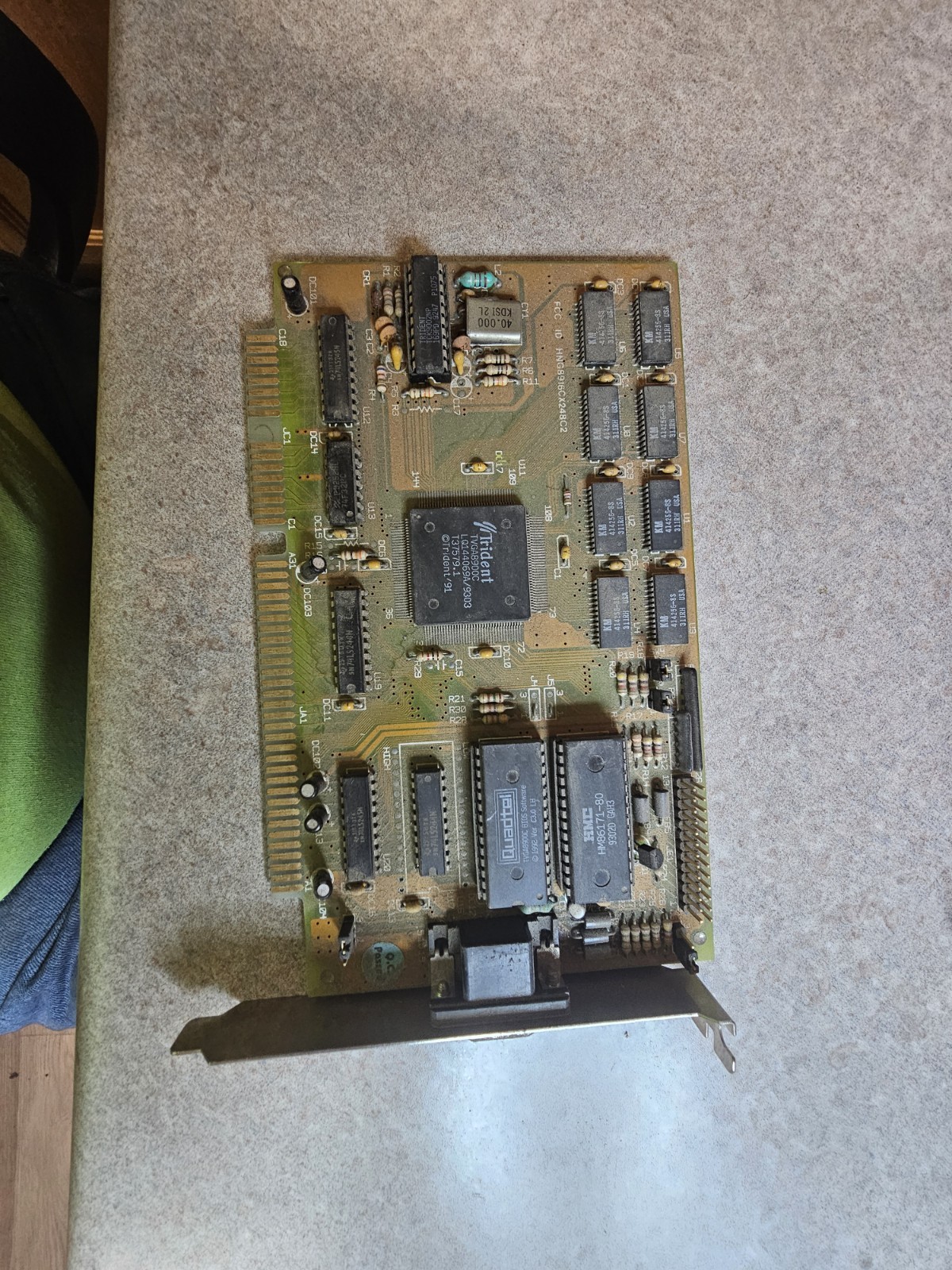 Vintage Trident TVGA8900C 16-Bit ISA Super VGA Graphics Card Quadtel BIOS 512KB 