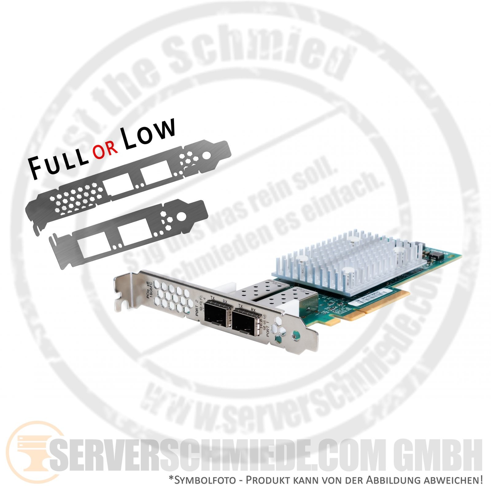 Qlogic 2x 16G FC QLE2692-F PCIe x8 Dual Port Fibre Channel Controller Fujitsu