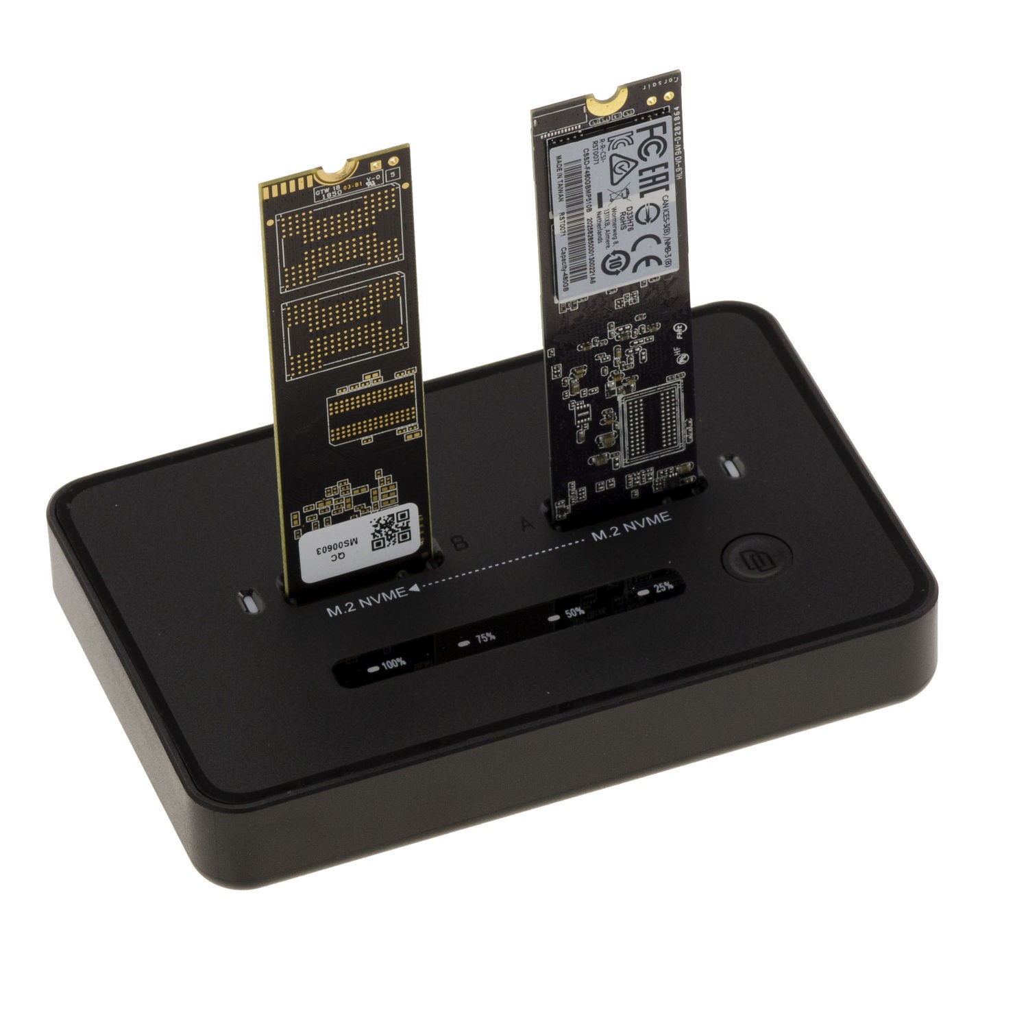 Cloning Dock Station For 2 SSD M2 NVMe M Key With USB3.2 Gen2x2 20 G