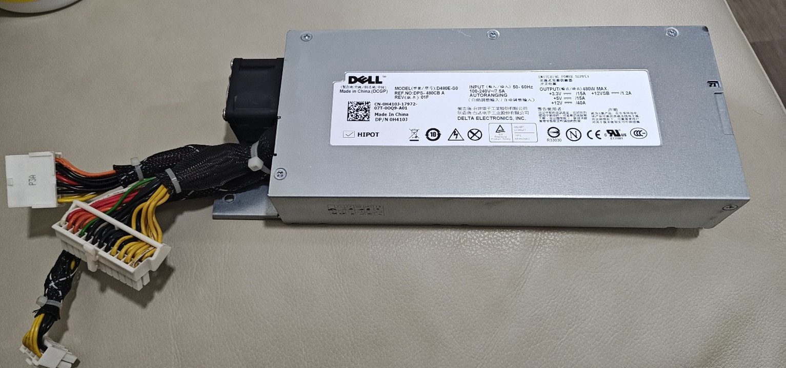 Dell PowerEdge R410 R415 R510 480W PSU D480E-S0 DPS-480CB A H410J Tested