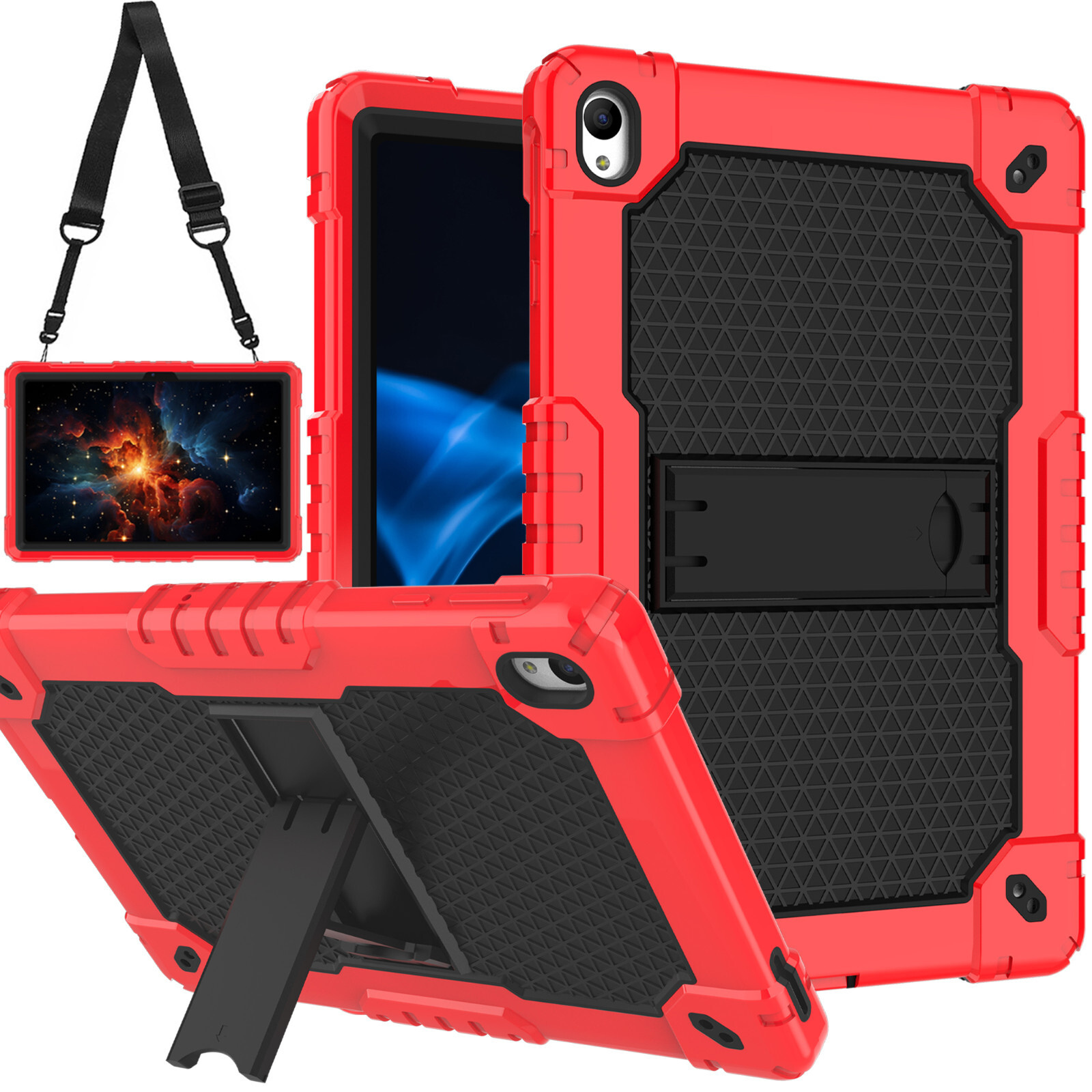 Onn12.1 Protective Case-Heavy Duty,Drop-proof,Kickstand,strap,kids Friendly