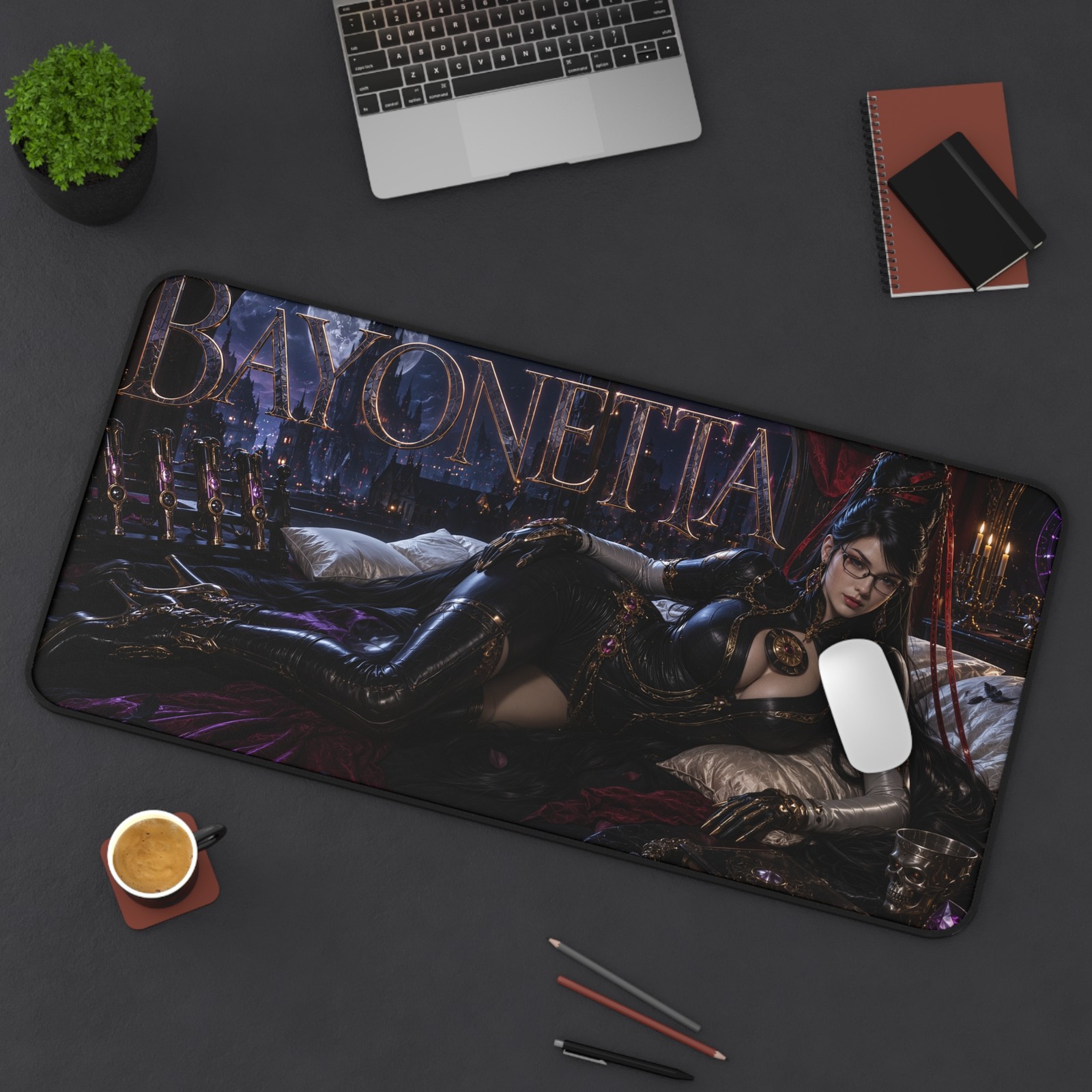 Bayonetta Gaming Mouse Pad, Extended XXL Desk Mat, Witch Gamer Pad