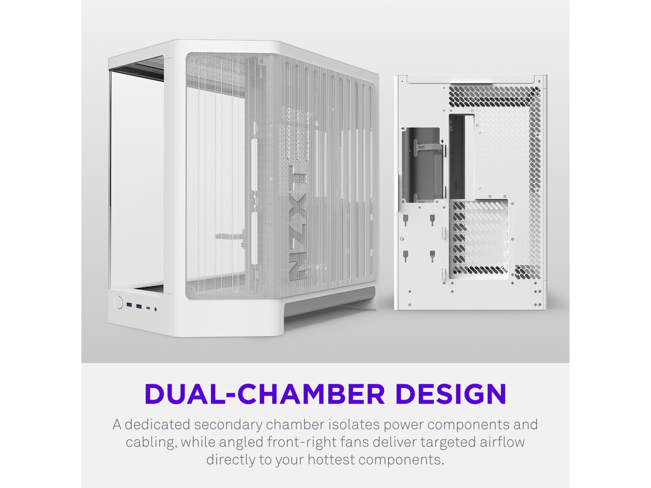 NZXT H6 (2026) Compact Dual-chamber ATX Case All White