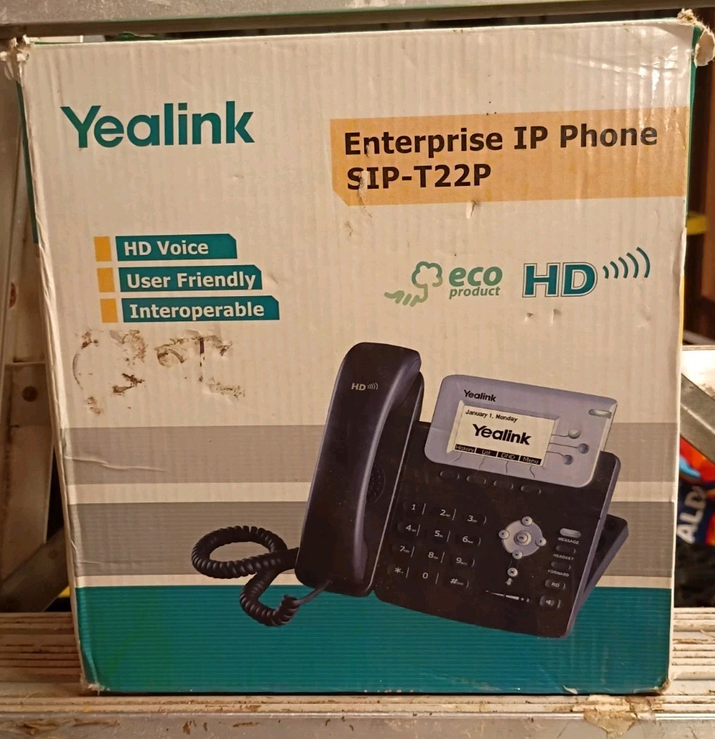 New Yealink Enterprise SIP-T22P Two Line IP Enterprise HD Business Office Phone